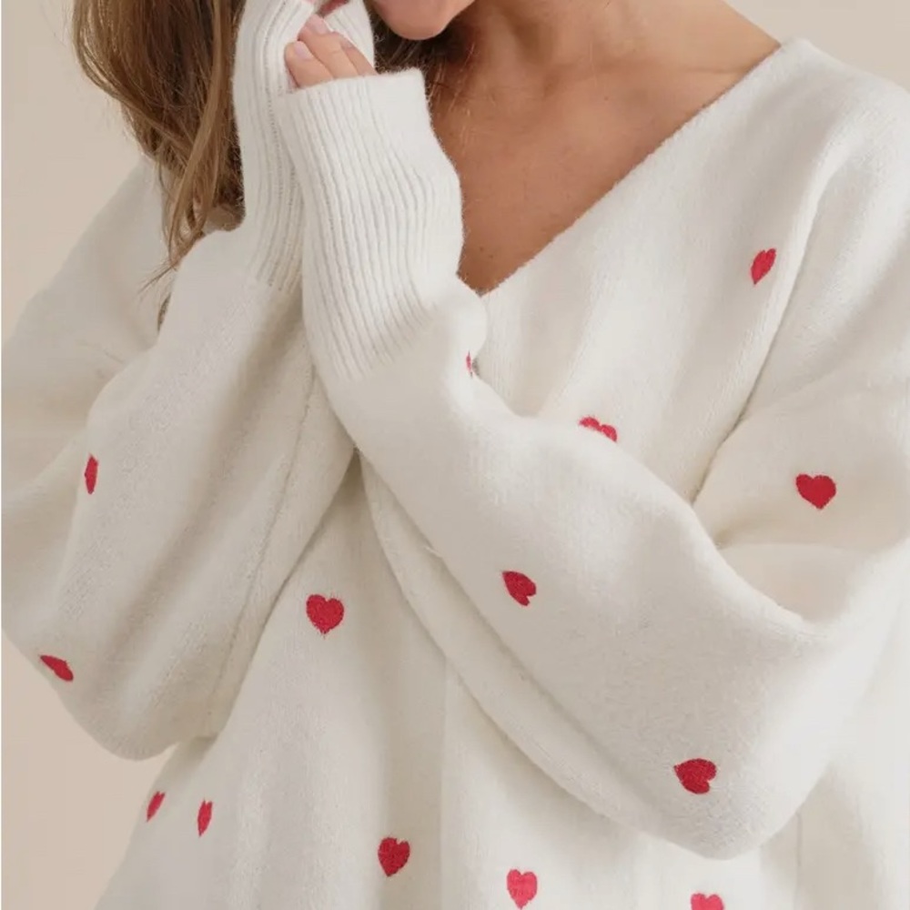 All Hearts Cozy Knit Sweater